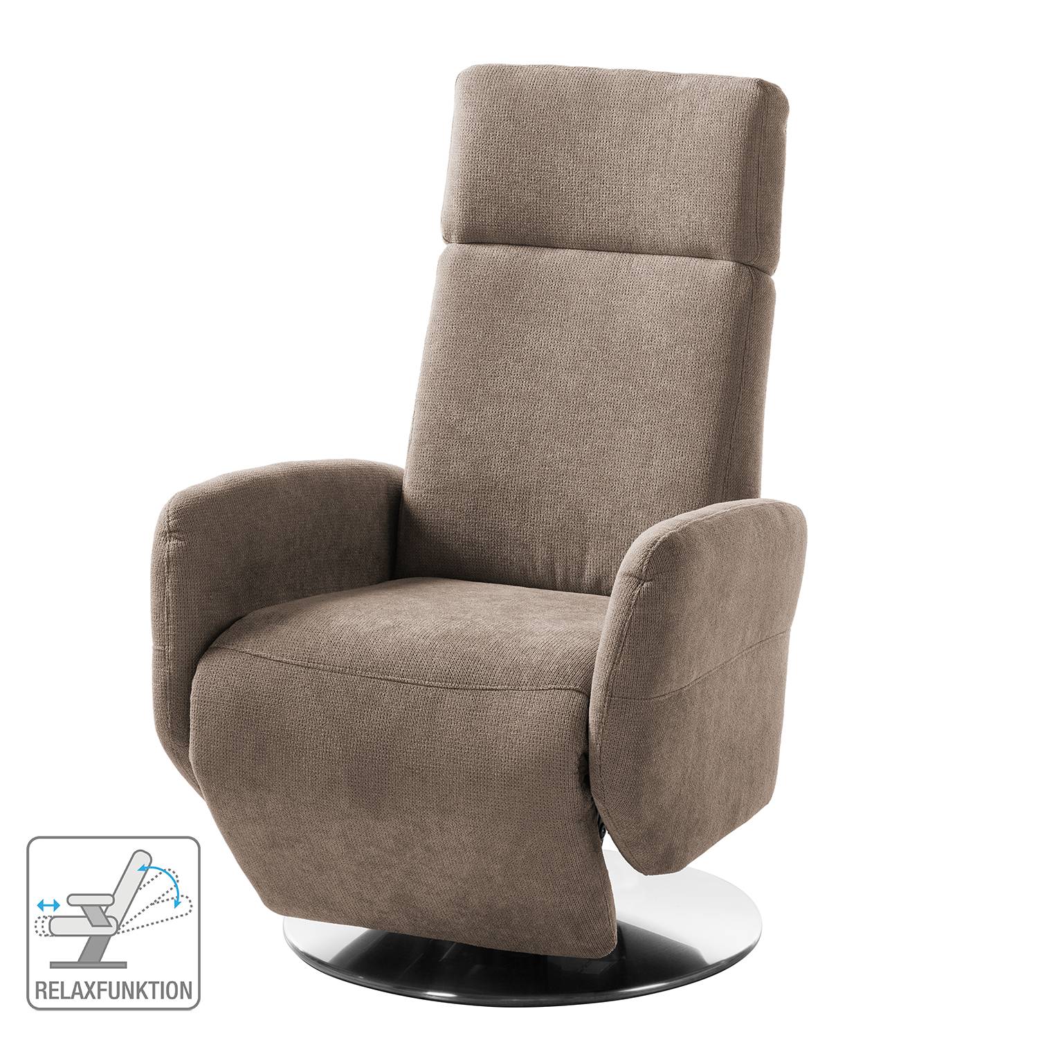 home24 Relaxsessel Biar Beige/Warmes Beige Webstoff 71 x 110 x 82cm von home24
