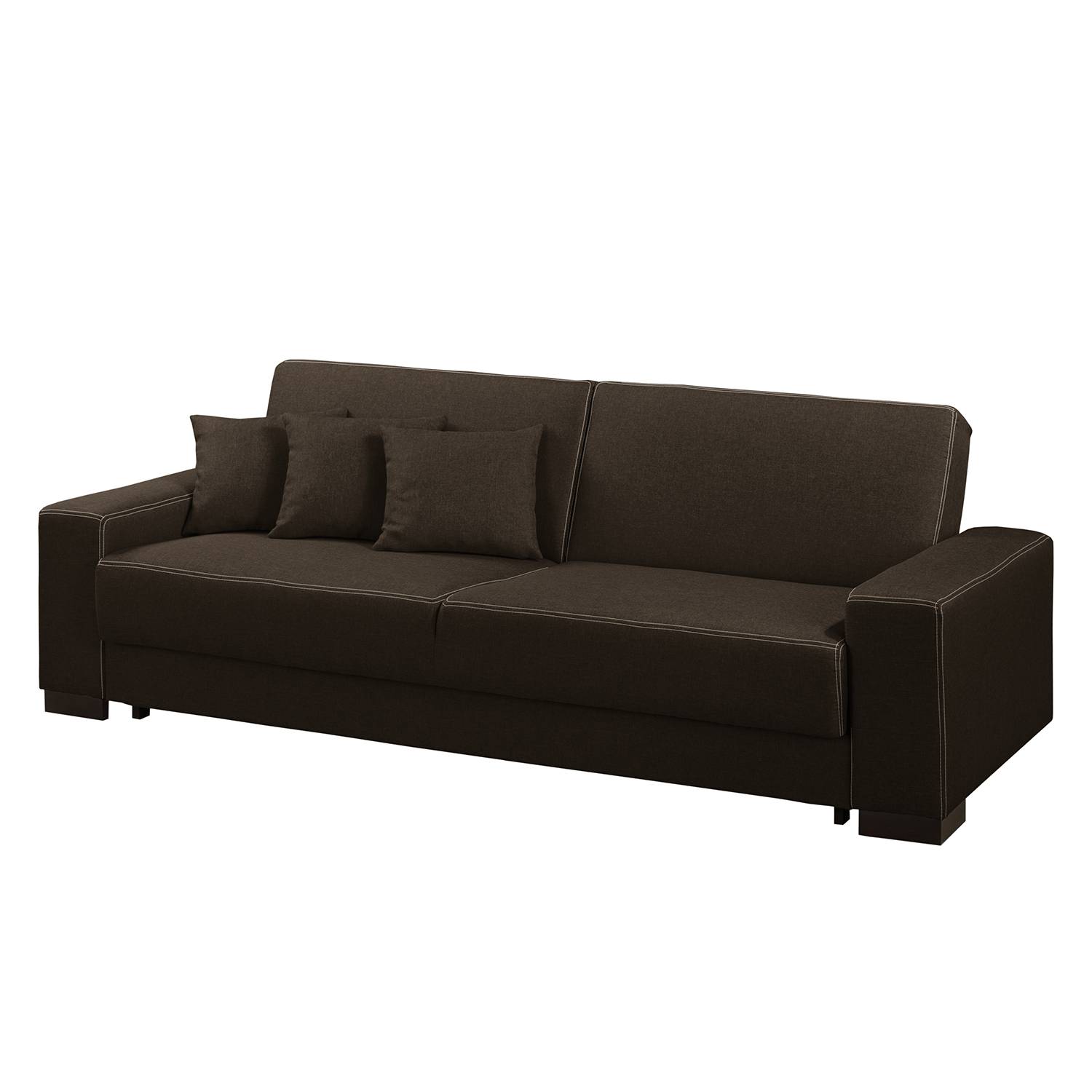 Fredriks Schlafsofa Forcett Dunkelbraun Webstoff 233x83x96 cm von Fredriks