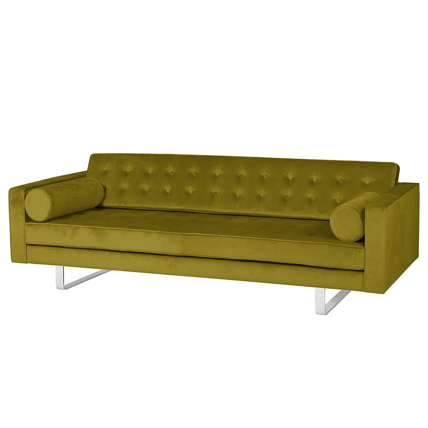 Fredriks Sofa Chelsea III 3-Sitzer Grün Microfaser 216x68x85 cm von Fredriks