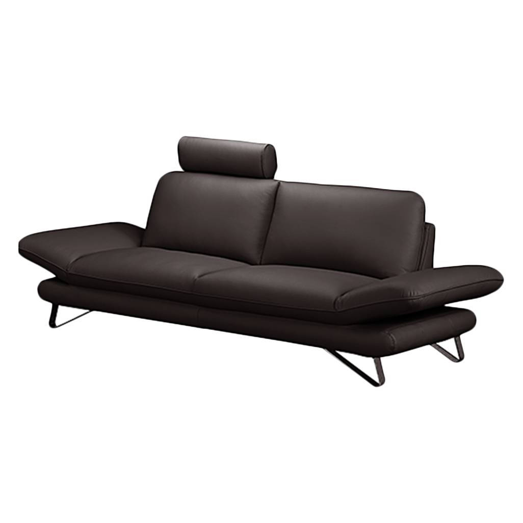 Fredriks Sofa Enzo Mocca 3-Sitzer Mocca Echtleder 231x83x95 cm (BxHxT) Modern von Fredriks