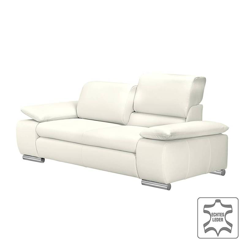 Fredriks Sofa Masca 2-Sitzer Weiß Echtleder 200x78x96 cm (BxHxT) Modern von Fredriks