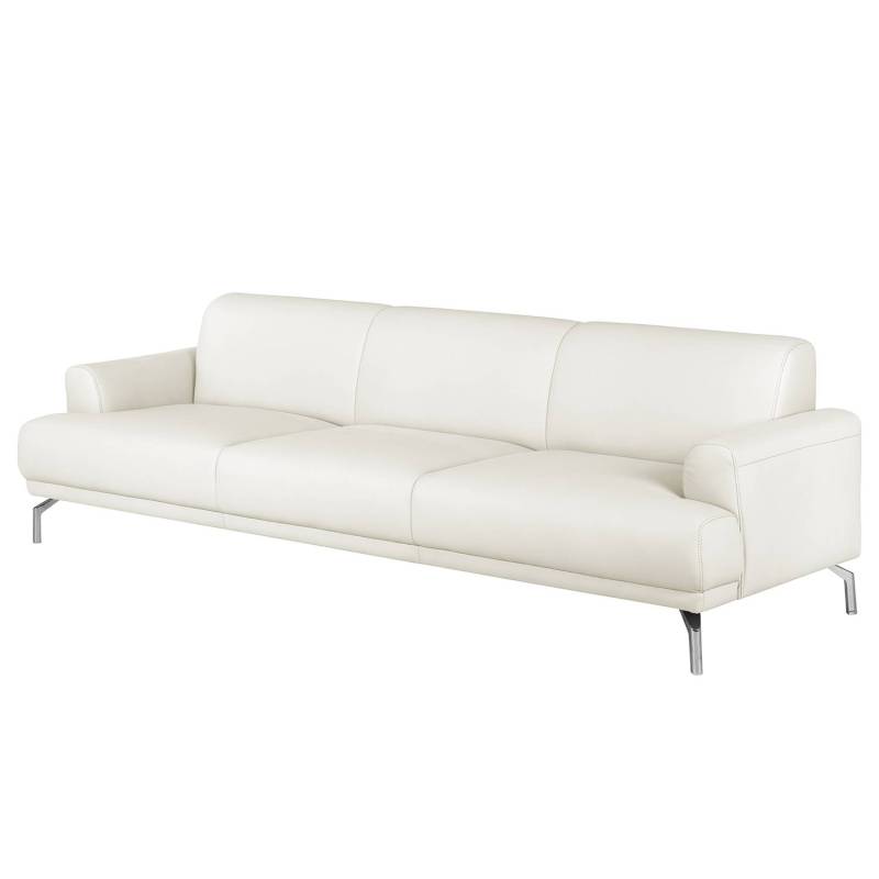 Fredriks Sofa Sisto II 3-Sitzer Weiß Echtleder 245x76x84 cm (BxHxT) Modern von Fredriks