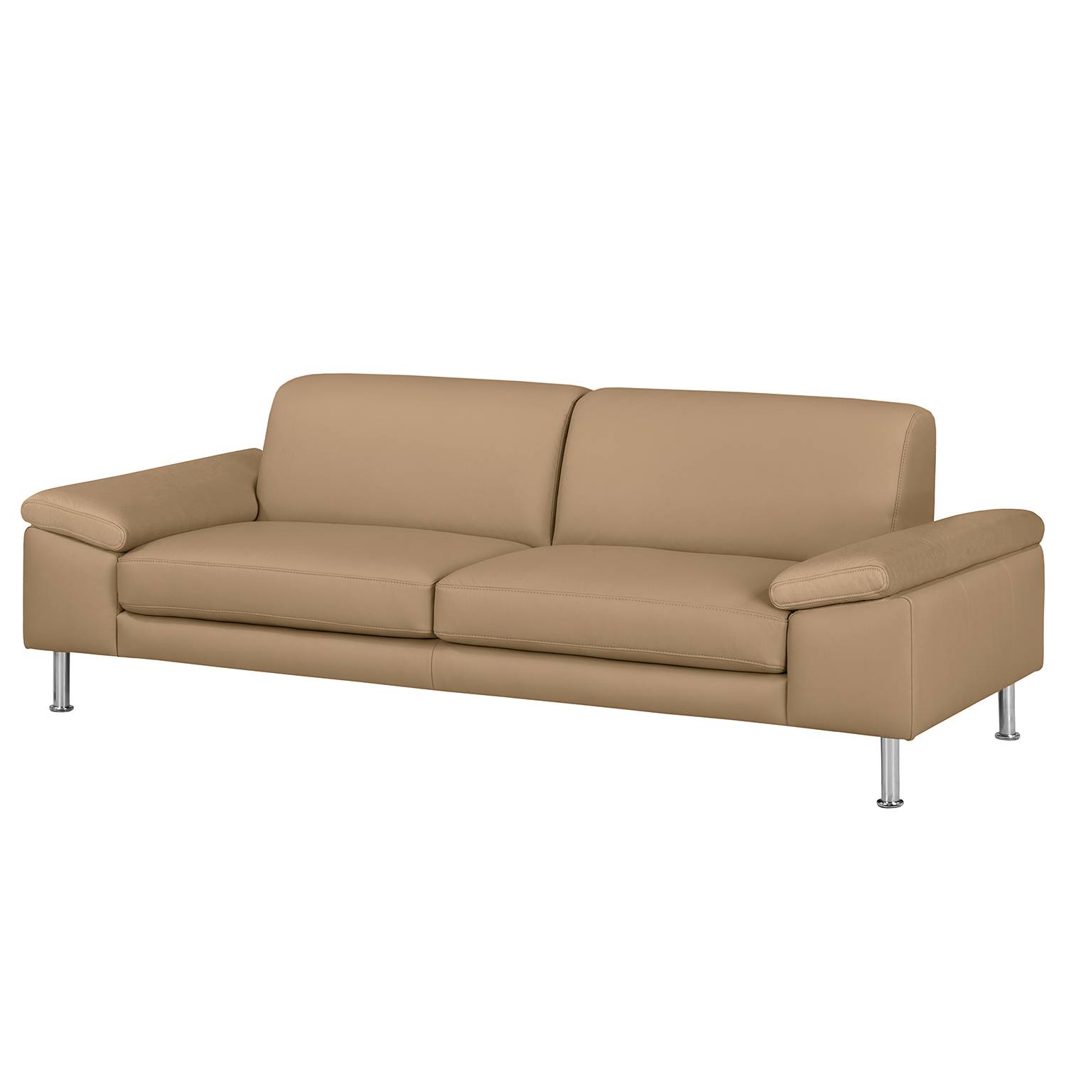 Fredriks Sofa Termon II 3-Sitzer Sand Echtleder 232x82x90 cm (BxHxT) Modern von Fredriks