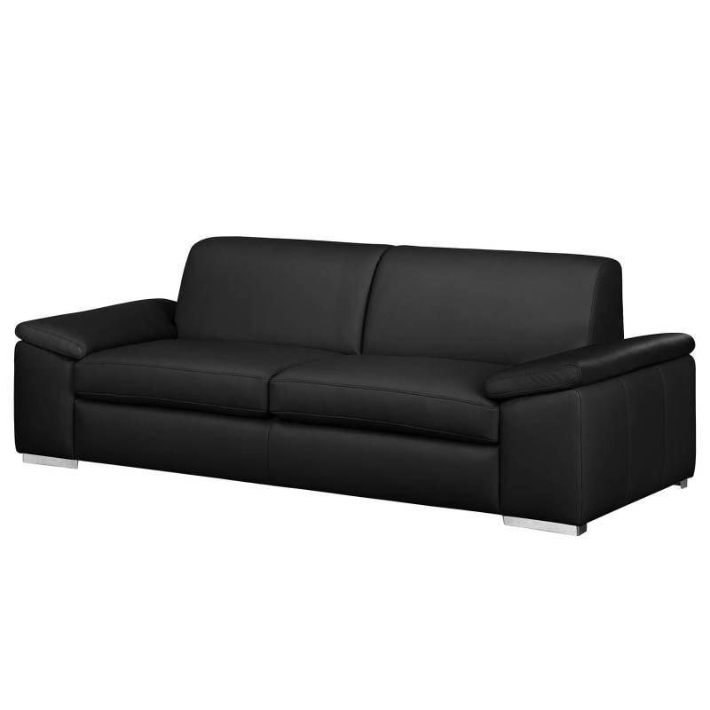 Fredriks Sofa Termon III 3-Sitzer Schwarz Echtleder 232x82x90 cm (BxHxT) Modern von Fredriks