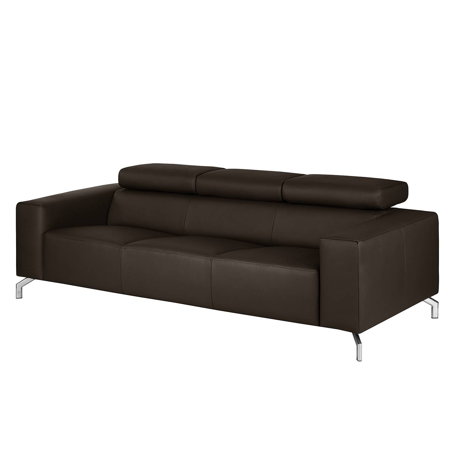 Fredriks Sofa Varberg 3-Sitzer Vintage Braun Kunstleder 226x75x106 cm von home24