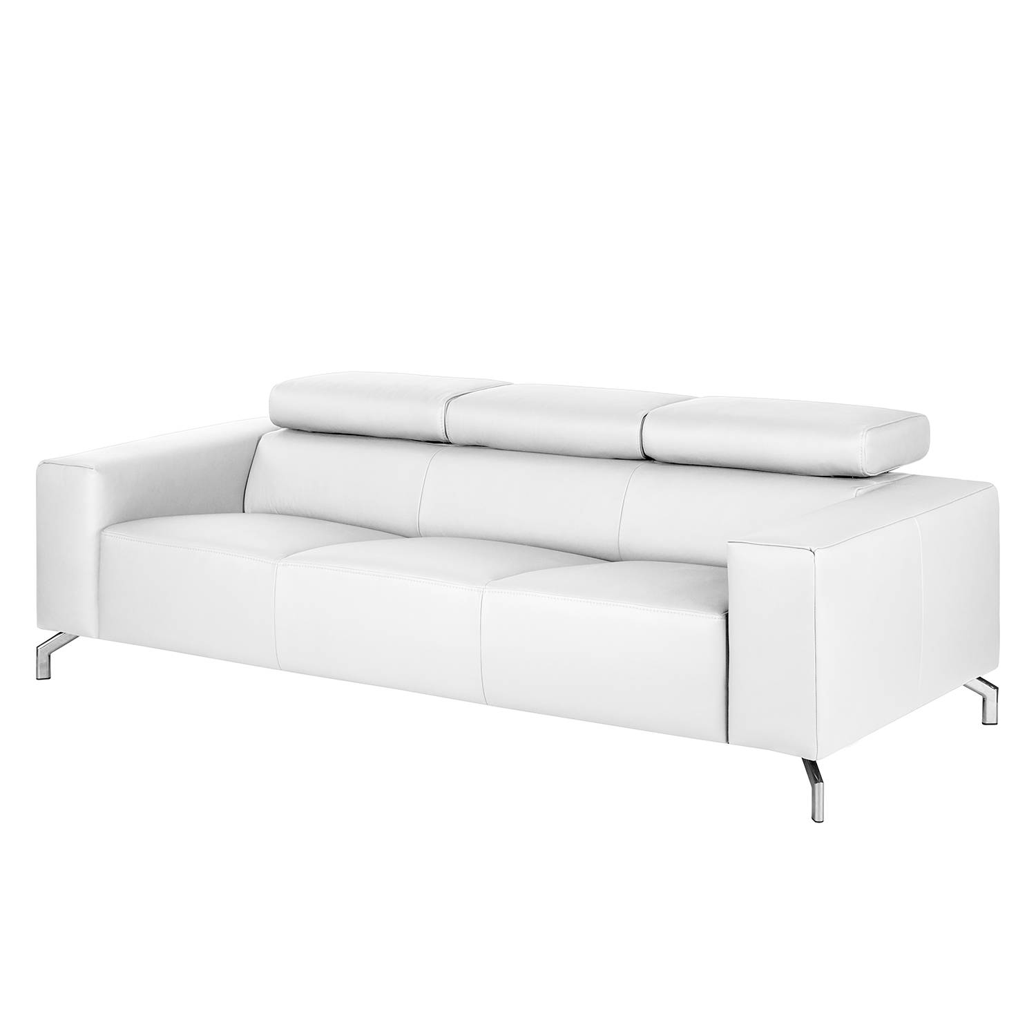 Fredriks Sofa Varberg 3-Sitzer Weiß Kunstleder 226x75x106 cm von home24