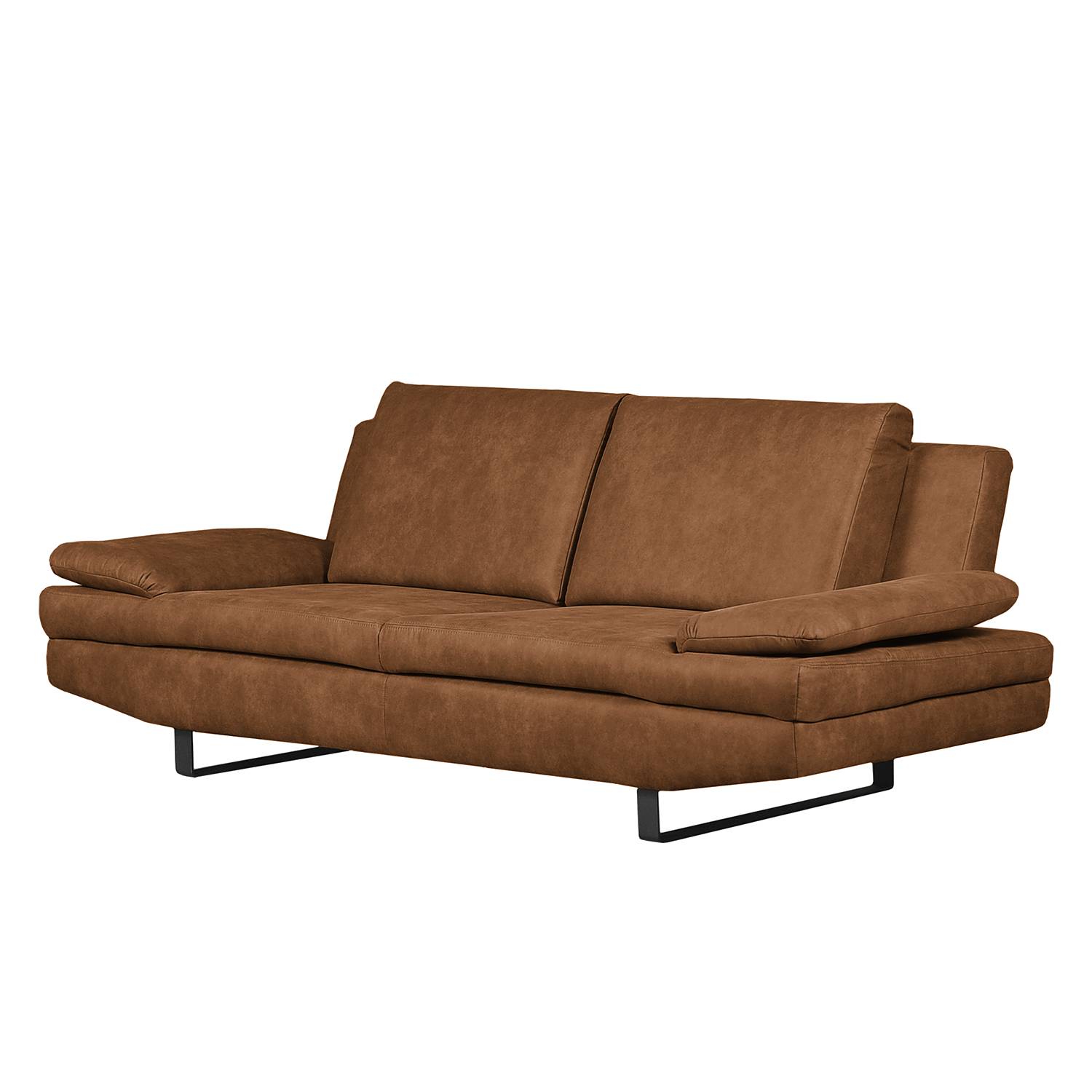 Fredriks Sofa Yovanna 3-Sitzer Cognac Microfaser 210x80x92 cm von Fredriks