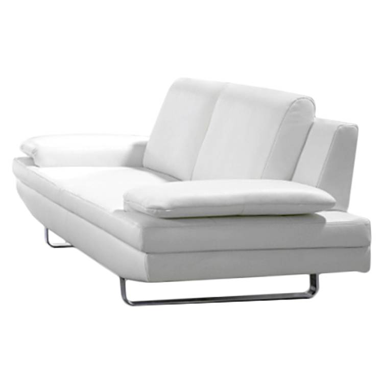 Fredriks Sofa Yovanna 3-Sitzer Weiß Kunstleder 210x80x92 cm (BxHxT) Modern von Fredriks