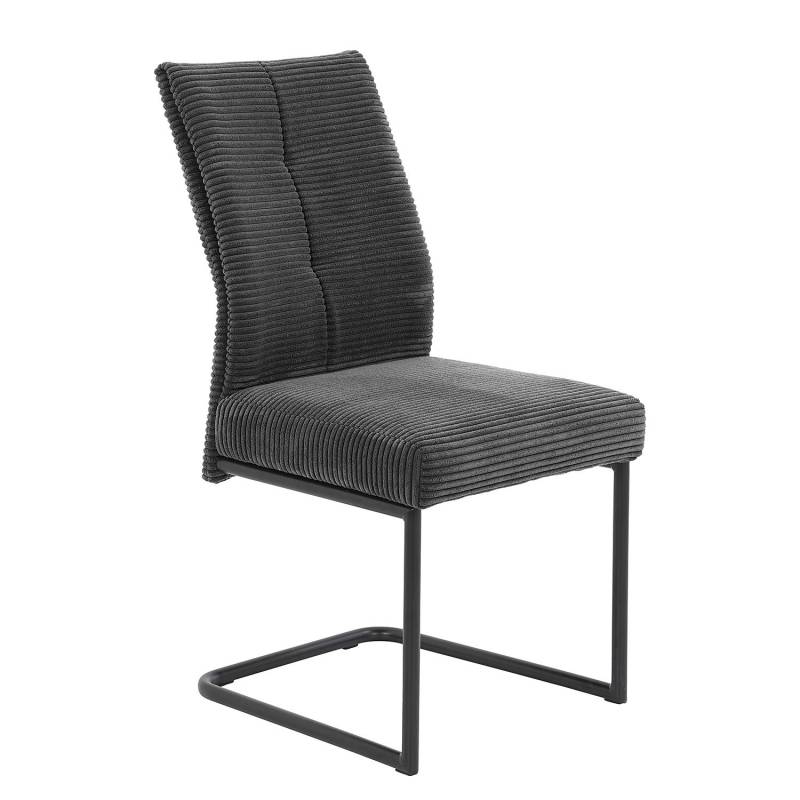 home24 Freischwinger Catolla 2er-Set 50 x 99 x 65cm Grau/Anthrazit von home24