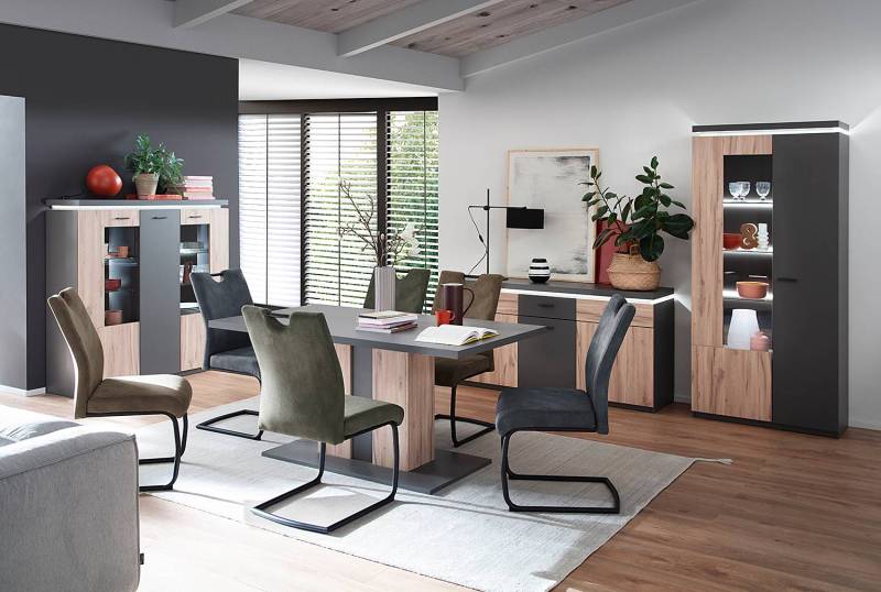 home24 Freischwinger Marioco 2er-Set 49 x 98 x 63cm Grün/Olivgrün von home24