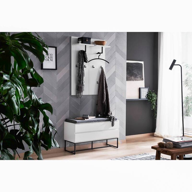 home24 Garderobenpaneel 2er-Set 35 x 100 x 22cm Weiß/Matt Weiß home24 Garderobenpaneel 2er-Set 35 x 100 x 22cm Weiß/Matt Weiß von home24