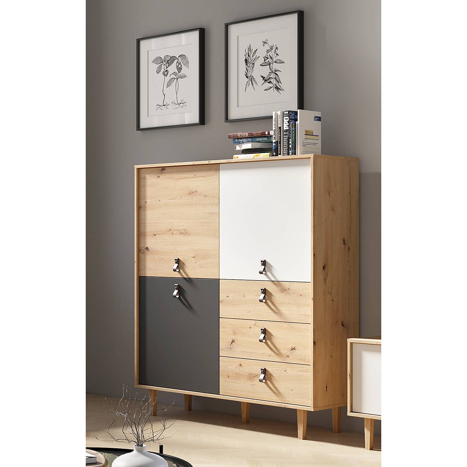home24 Highboard 120 x 135 x 37cm Braun home24 Highboard 120 x 135 x 37cm Braun von home24