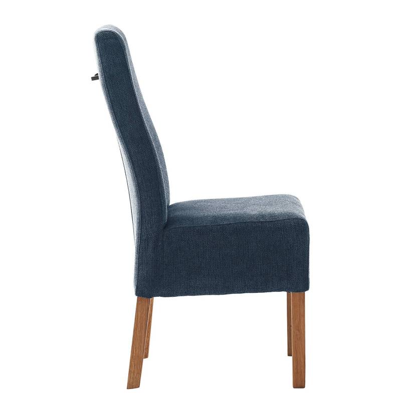 home24 Polsterstuhl Meyance 2er-Set 44 x 103 x 63cm Blau/Nachtblau von home24