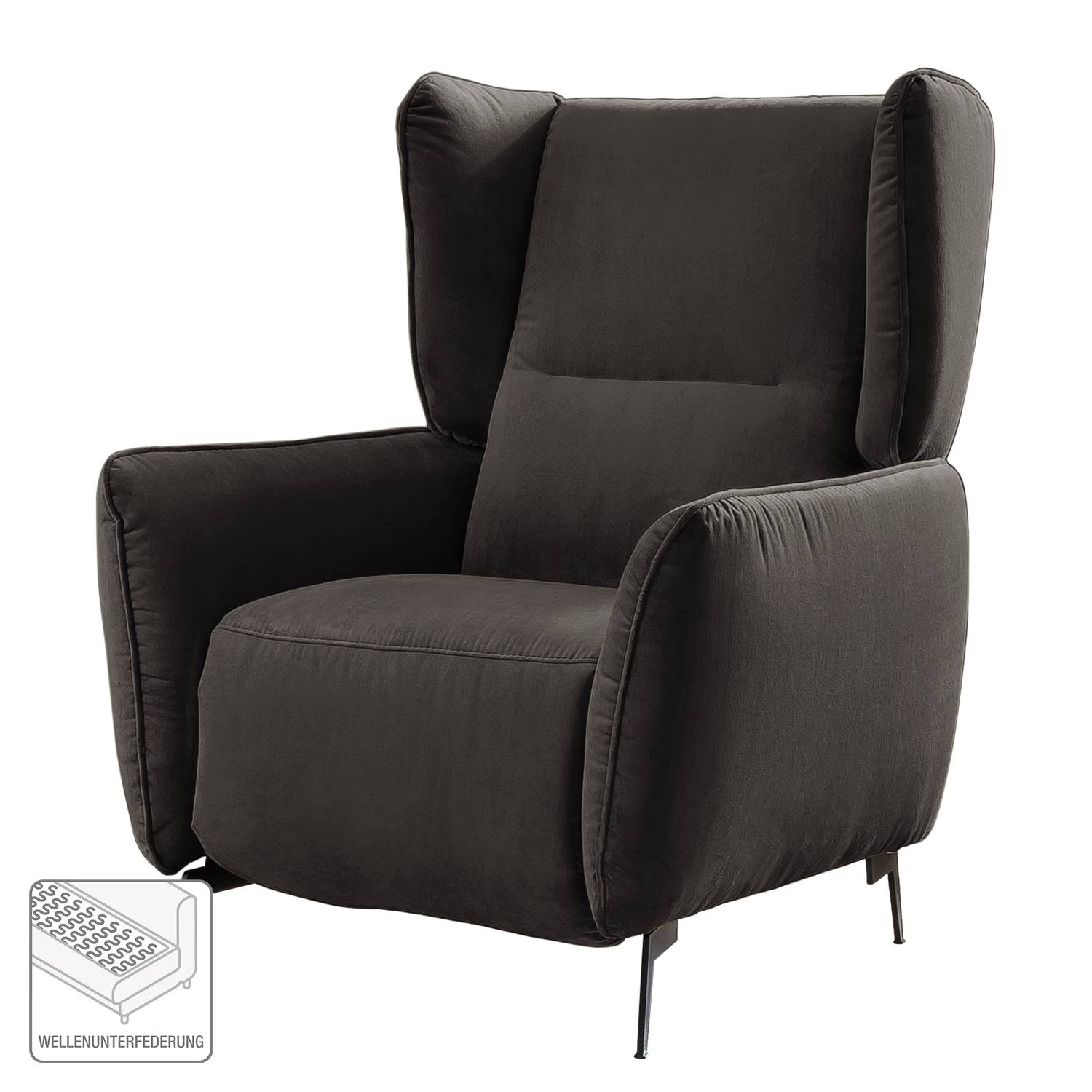 home24 Sessel Lehi Grau/Grau Samt Keine Funktion ohne Hocker 93 x 109 x 92cm home24 Sessel Lehi Grau/Grau Samt Keine Funktion ohne Hocker 93 x 109 x 92cm von home24