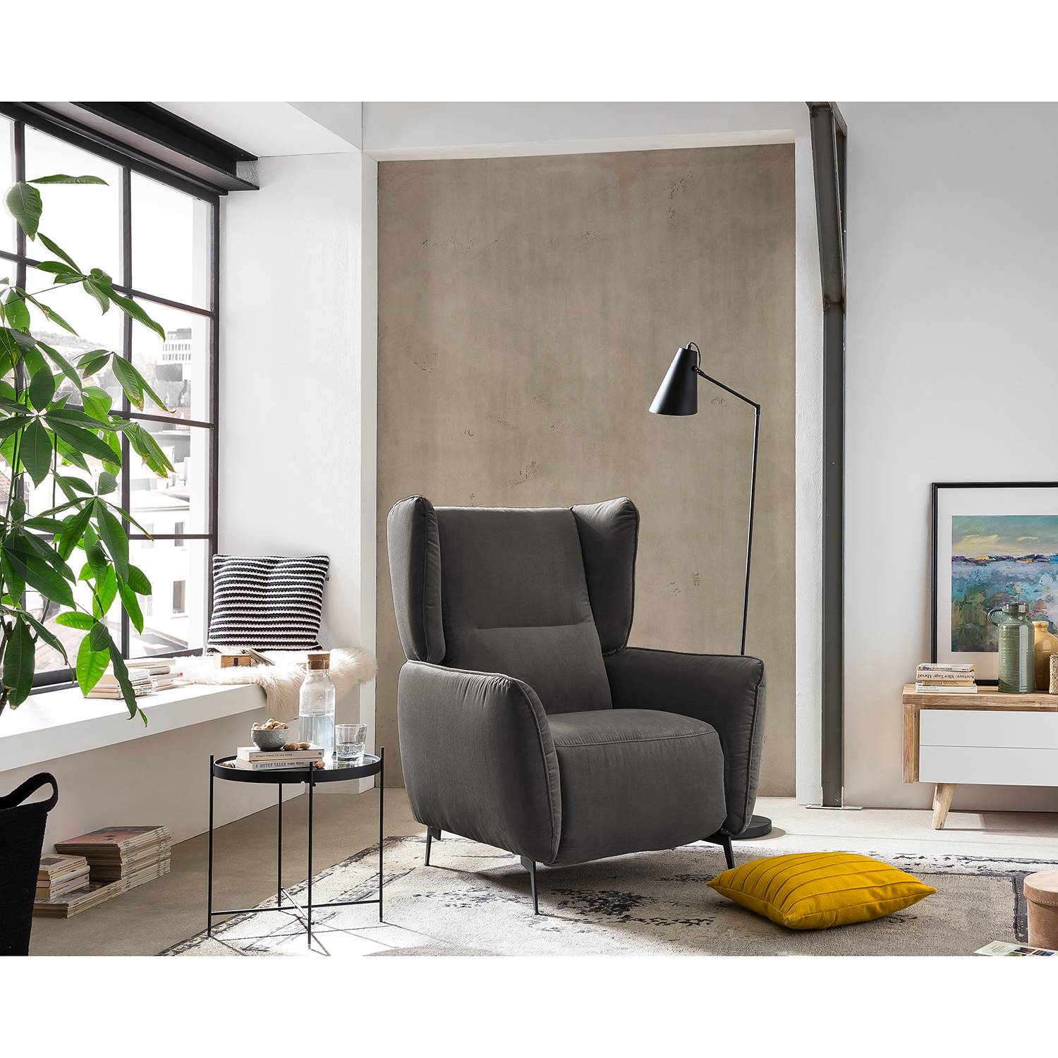 home24 Sessel Lehi Grau/Grau Samt Relaxfunktion ohne Hocker 90 x 109 x 90cm home24 Sessel Lehi Grau/Grau Samt Relaxfunktion ohne Hocker 90 x 109 x 90cm von home24