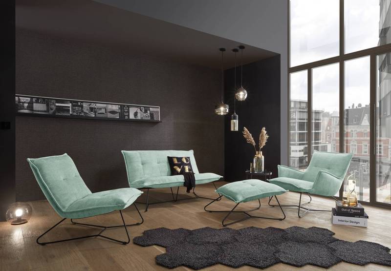 home24 Sofa Tutu Grün Cordstoff Fjella 131 x 76 x 86cm Modern von home24