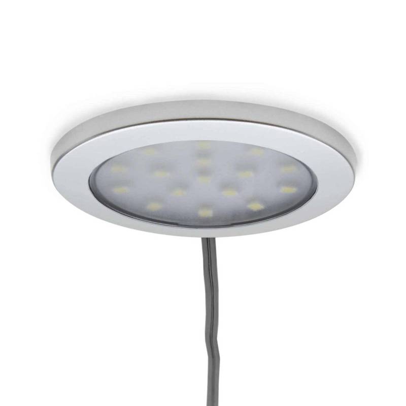 home24 Vitrine Nysa 86 x 178 x 38cm Silber/Silber von home24