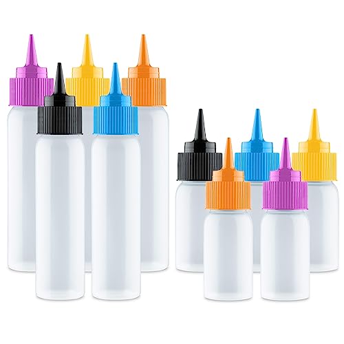 Bottiglie Da Decorazione 10 Bottiglie Applicatori Easy Squeeze 2 X 5 ciascuna (1 e 2 Once) Accessiorio per Decorare Biscotti Formine per biscotti Accessori per Biscotti e Glassa Reale a Sorpresa von Free Hand
