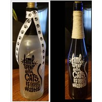 Time Spent With Cats Is Never Wasted Light Up Weinflasche/Upcycling Weinliebhaber Geschenk Katzenliebhaber Freunde Home Bar Time Spent With Cats Is Never Wasted Light Up Weinflasche/Upcycling Weinliebhaber Geschenk Katzenliebhaber Freunde Home Bar von FreeRangeCrafting