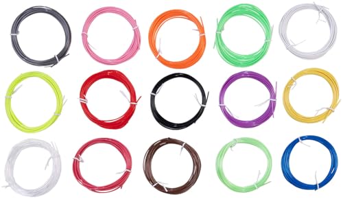 FreeSculpt 3D Stift Starterset: 15-farbiges PLA-Filament-Set für 3D-Drucker-Stifte, je 3 m, Ø 1,75 mm (3D Drucker Starter Set, ABS Filament, Druckerstift) von 3D FreeSculpt