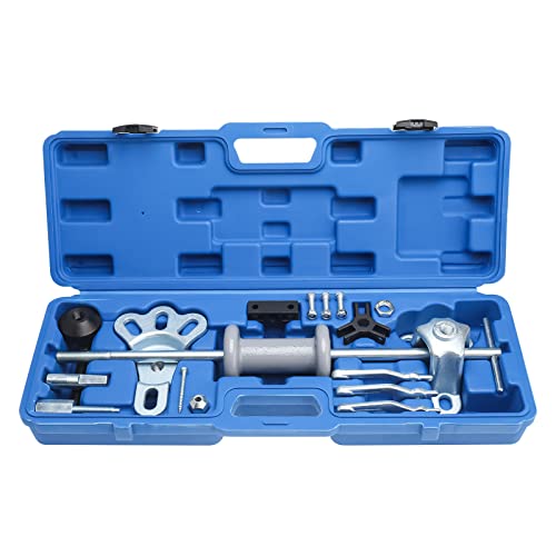FreeTec Radlagerwerkzeug - Radnabenabzieher Satz mit Gleithammer, Geschmiedetes Qualitätswerkzeug, Schutz- und Aufbewahrungskoffer, 590 mm, ca. 2300 g, Blau von FreeTec
