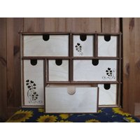 Filigrane Holz Mini Kommode Schmuck Aufbewahrung von FreeWoodPL