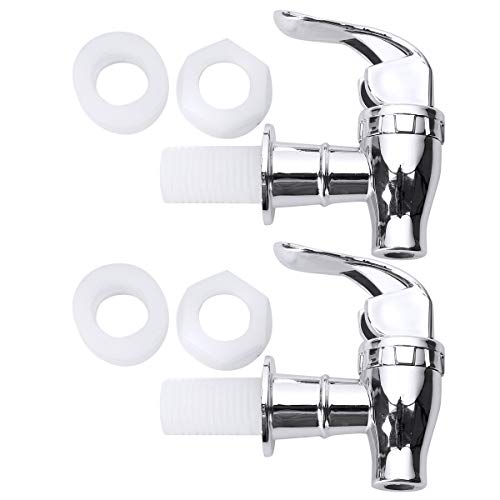 Freebily 2 Stück 17mm Getränkespender Zapfhahn Weinfass Ersatz Wasserhahn Glas Container Hahn Getränk Kaffee Bier Trinkbrunnen Silber B 17mm von Freebily