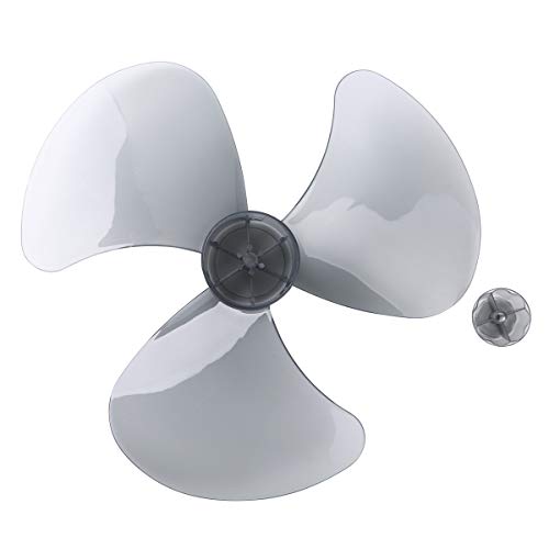 Freebily 16/18 Zoll Lüfterflügel 3/5 Blätter Kunststoff Lüfterblatt Ersatzteile für Haushalts Stehpultlüfter Tischfanner Ventilator Universal Zubehör Grau mit Lüftermutter 16 Zoll von Freebily