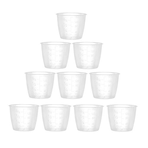 Freebily 2/5/10 Stück Reis Meßbecher mit Waage Bruchsicher Reismessung Transparente Kunststoff Küche Reiskocher Zubehör Weiß 2 Stück von Freebily