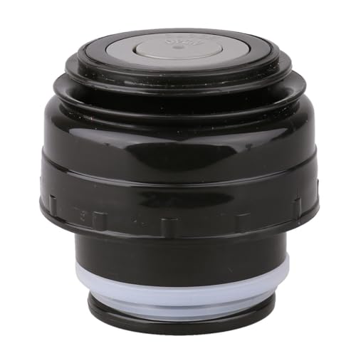 Freebily Isolierflasche Deckel Thermoskanne Abdeckung Ersatzdeckel Trinkflasche Tragbare Universal Reise-Becher Zubehör 4,5/5,2 cm Schwarz&Grau Durchmesser 5.2cm von Freebily