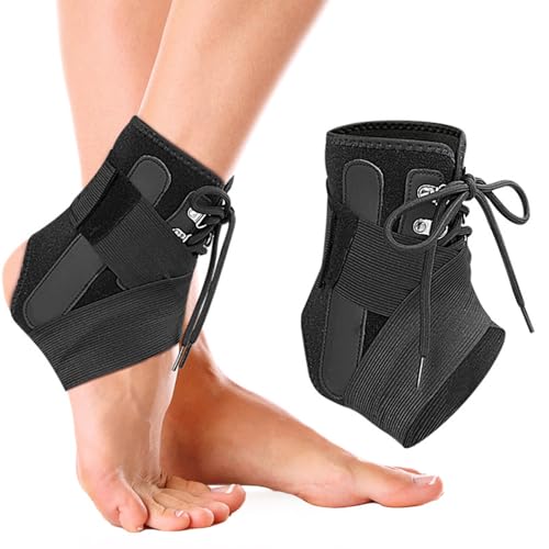 Freebily Knöchelstütze Für Damen Und Herren Verstellbare Knöchelkompressionsmanschette Für Sport Und Gehen Schwarz Large von Freebily