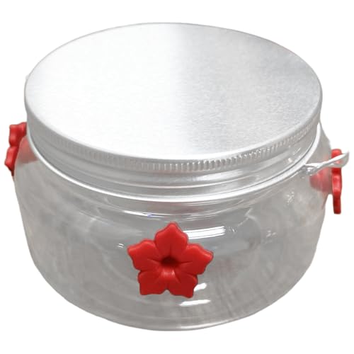 Freebily Kunststoff-Kolibri-Futterspender Klarer Vogelfütterer Hängetopf mit Blumenfütterungsöffnung für draußen Terrasse Typ C 1Pcs One Size von Freebily