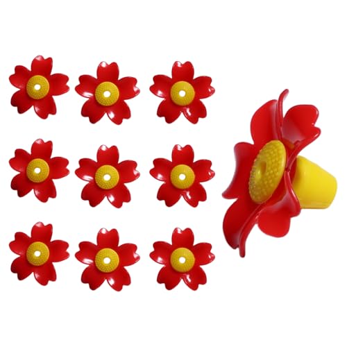 Freebily Stück Plastik Kolibri Futterersatzblumen Für Outdoor Hänge Vogelfutterautomat Vogel Wasserautomat Rot Einheitsgröße von Freebily