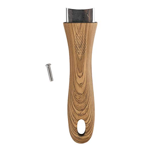 Freebily Universal Ersatz Topfgriff Holz Milchtopf Handgriff Küche für Pfanne Topf Bratpfanne Grillpfannen Kochgeschirr Zubehör Holzfarbe A 34 x 158 mm von Freebily