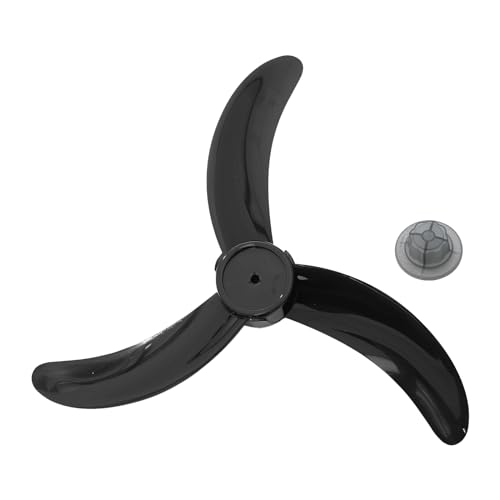 Freebily Universal Kunststoff Lüfterflügel 3/5 Blätter Ersatzteil Ventilatorflügel mit Mutterabdeckung Rotorblatt für Stand Tischventilator C Schwarz 18 Inch von Freebily