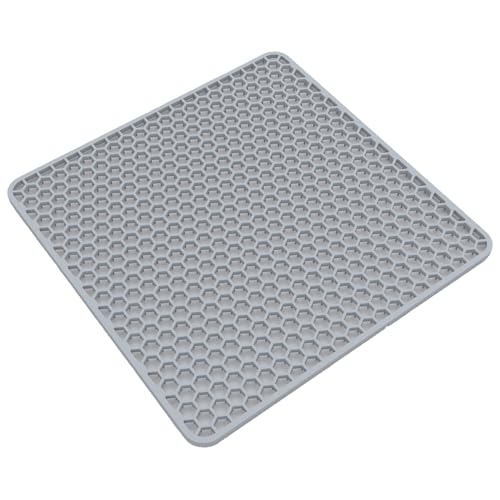 Freebily Wabenförmige Abtropfmatte Abtropfmatte Hitzebeständige Silikonmatte für die Theke Grau B 34.5*34.5cm von Freebily