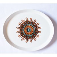 Barker Brothers Mid Century Retro China "Kleopatra' Kleine Ovale Servierplatte, Teller, Royal Tudor Vale Geschirr von FreeburyandPickle