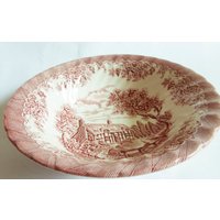 Churchill "The Georgian Collection' Rot-Weiße Transferware Servierschüssel Churchill "The Georgian Collection' Rot-Weiße Transferware Servierschüssel von FreeburyandPickle