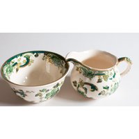 Mason's Ironstone "Chartreuse' Pattern Zuckerdose Und Milchkännchen Set, Vintage Teatime Mason's Ironstone "Chartreuse' Pattern Zuckerdose Und Milchkännchen Set, Vintage Teatime von FreeburyandPickle