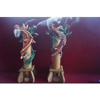 Doppelter Drache /Double Skulptur/Räuchernder Räucherstäbchenhalter von FreedomCY