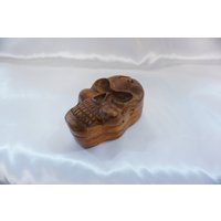 Totenkopf Puzzle Box/Geheimbox/Holzschnitzerei von FreedomCY