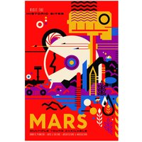 Nasa-Visionen Der Zukunft - Mars-Kolonie Retro-Poster Zur Zukünftigen Raumfahrt-Tourismus-Erkundung von FreedomQuestShop