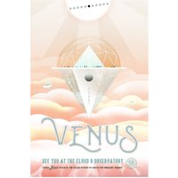 Nasa Visions Of The Future - Venus Cloud 9 Retro-Poster Zur Zukünftigen Raumfahrt-Tourismus-Erkundung von FreedomQuestShop