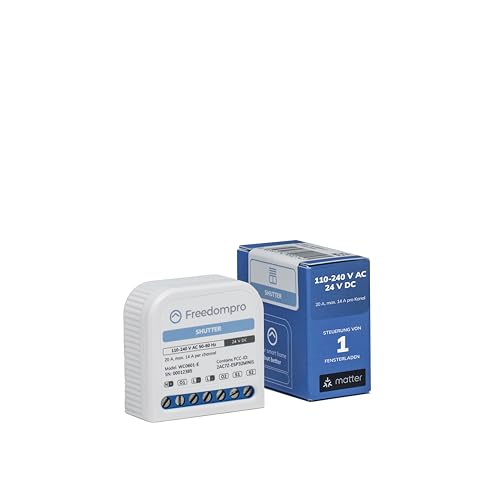 Freedompro Smart WiFi-Schalter steuert 1 Rollläden, Jalousien, Smart Home MINI-Relaismodul, kompatibel mit Matter, Apple HomeKit, Alexa, Google Home, 110-240 V, 14 A, Unterputzdose Freedompro Smart WiFi-Schalter steuert 1 Rollläden, Jalousien, Smart Home MINI-Relaismodul, kompatibel mit Matter, Apple HomeKit, Alexa, Google Home, 110-240 V, 14 A, Unterputzdose von Freedompro