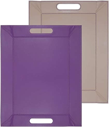 Freeform Tablett, mit Griffen, Violett, 55 x 41 cm von FreeForm