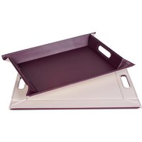 freeform Tablett "DUO, 2-farbiges Wendetablett, Tablett und Tisch-Set in einem, wendbar", (1 tlg.), mit Doppelfunktion, pflegeleicht und kann platzsparend verstaut werden von Freeform