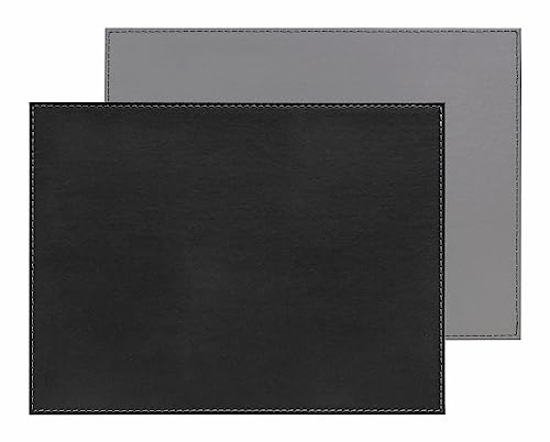 FreeForm Duo rechteckig, schwarz/grau Platzset, Kunstleder, One Size von FreeForm