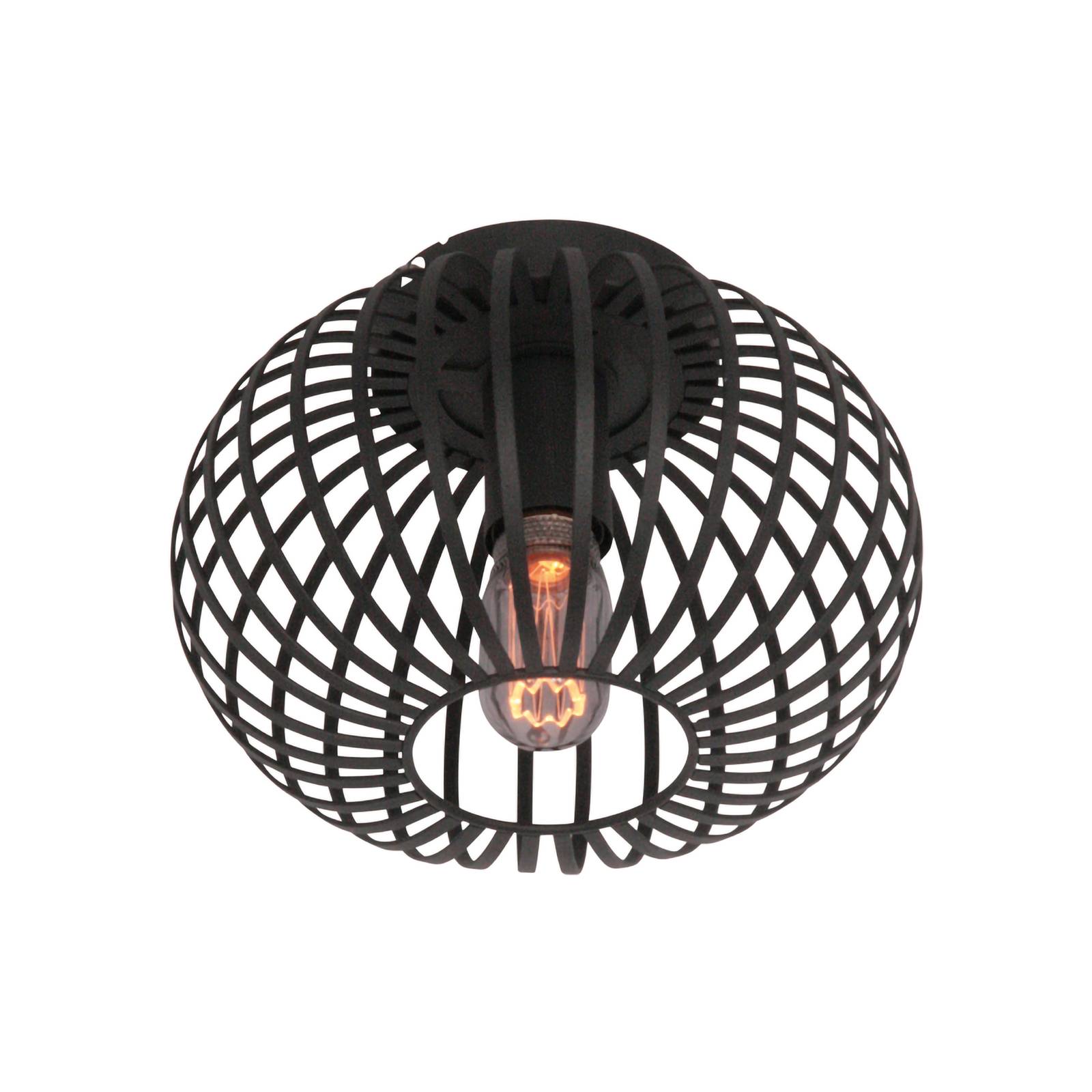 Deckenlampe Aglio, Ø 25 cm, schwarz, Metall von Freelight
