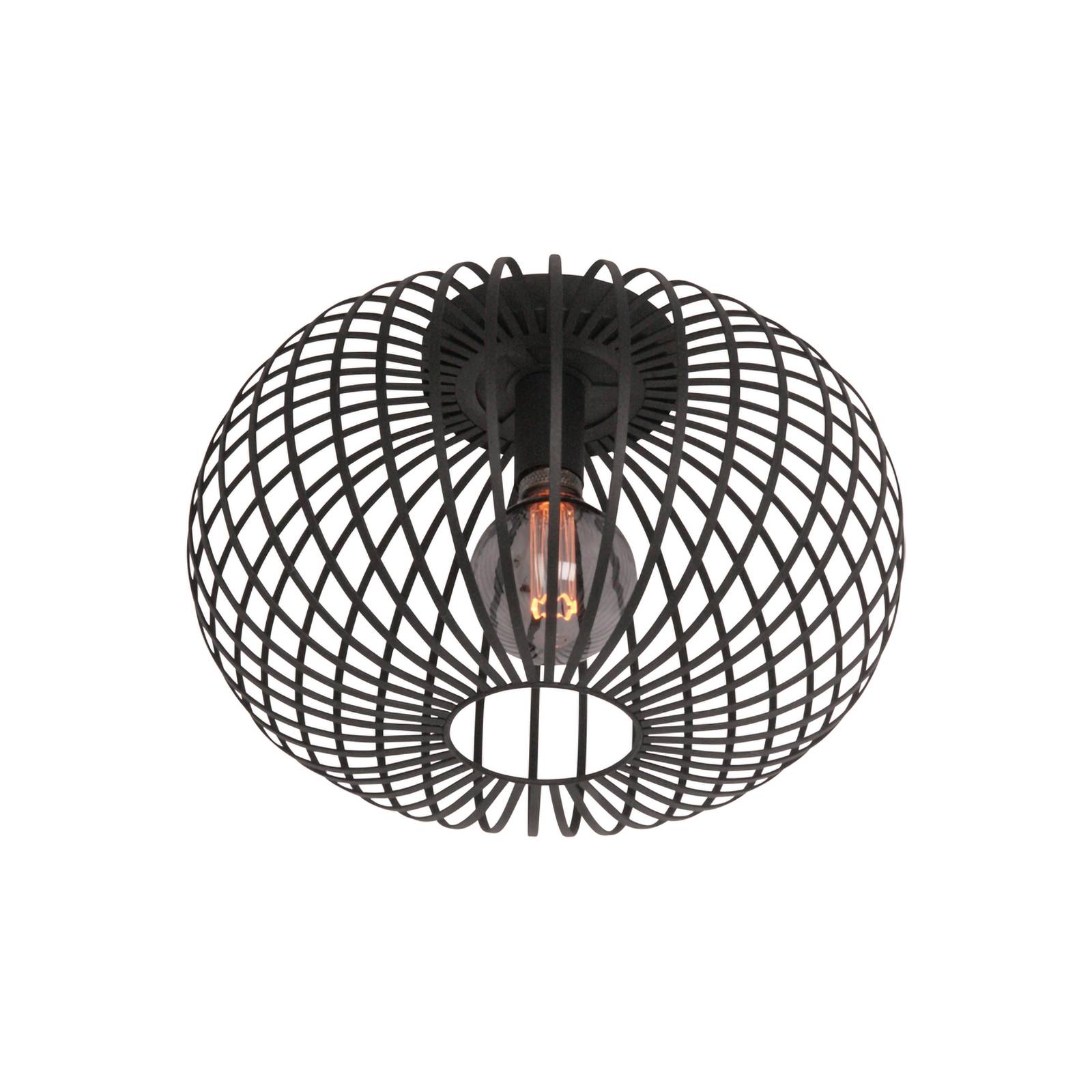 Deckenlampe Aglio, Ø 33 cm, schwarz, Metall von Freelight