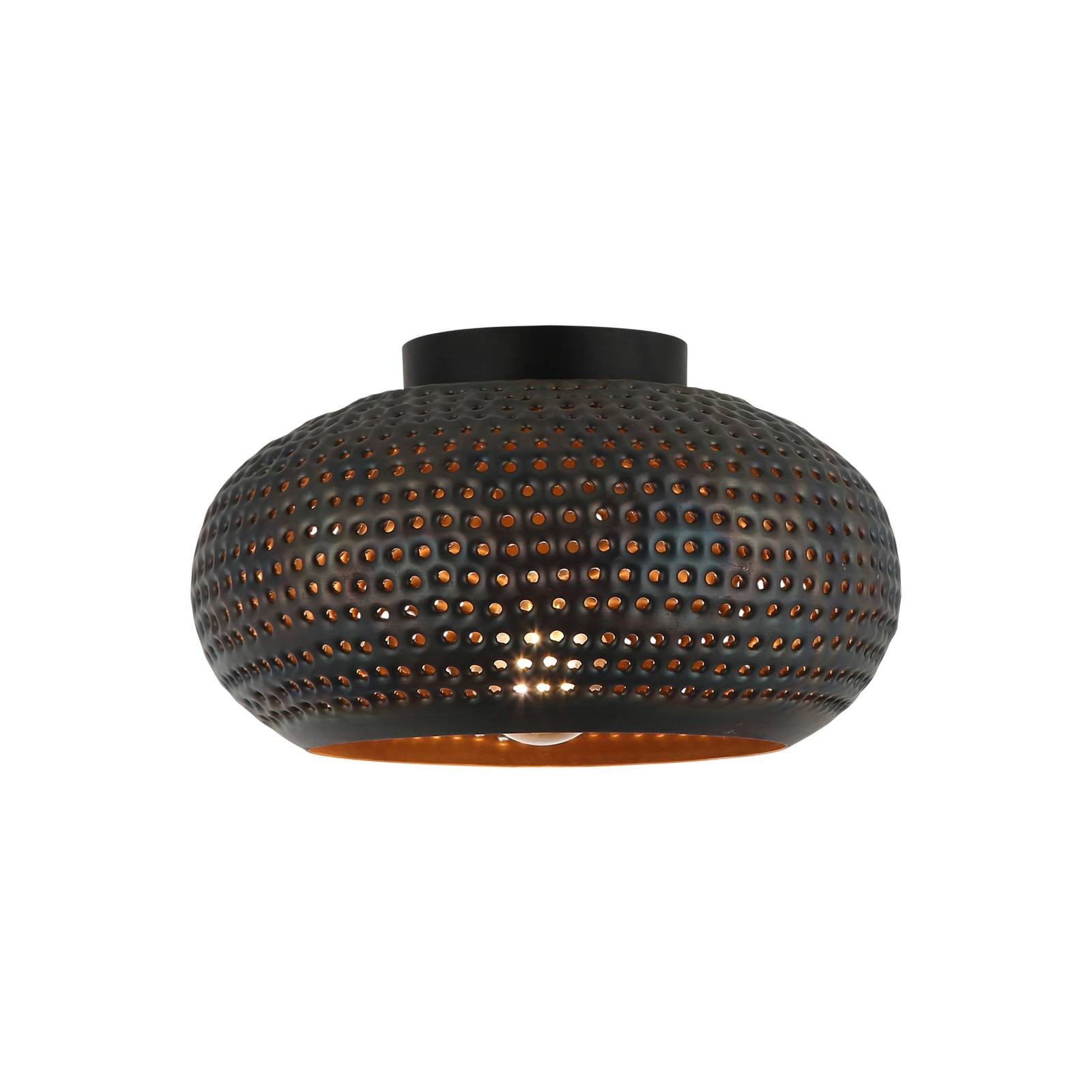 Deckenlampe Fori, Ø 30 cm, braun, Metall von Freelight